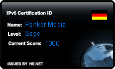 IPv6 Certification Badge for PankerlMedia